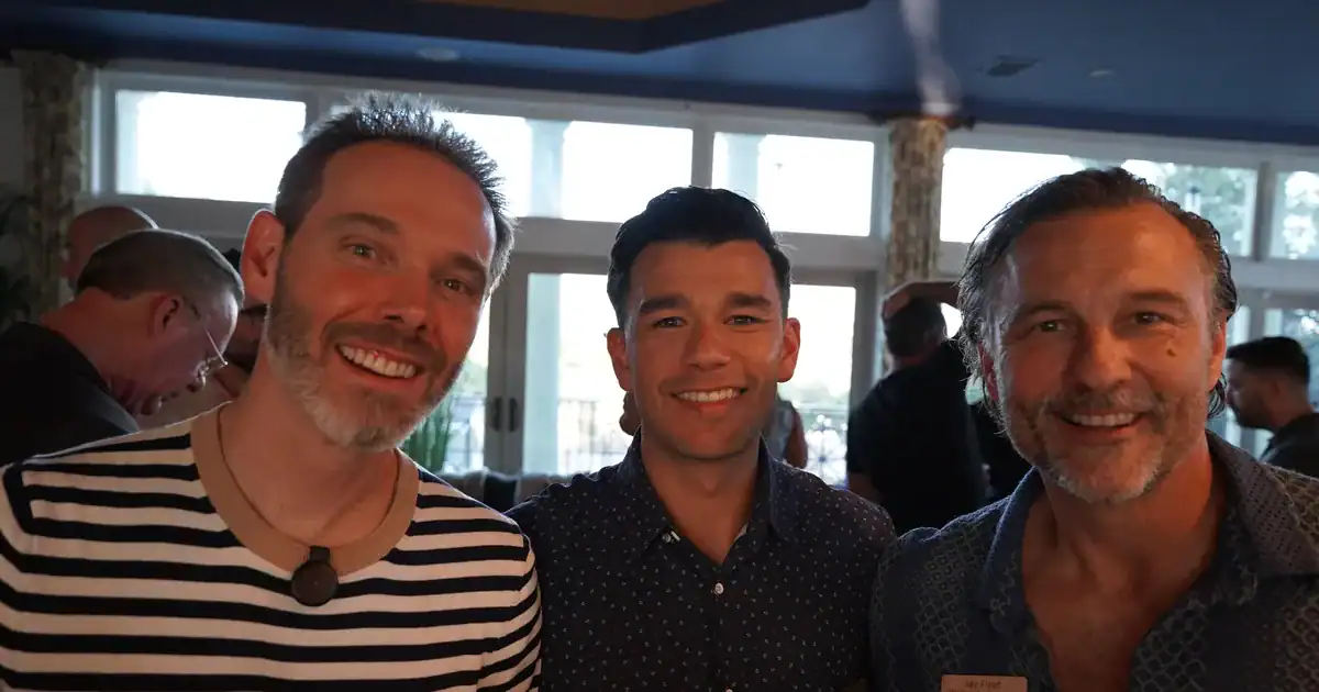 Charles Byrd with two Flow Mastermind members