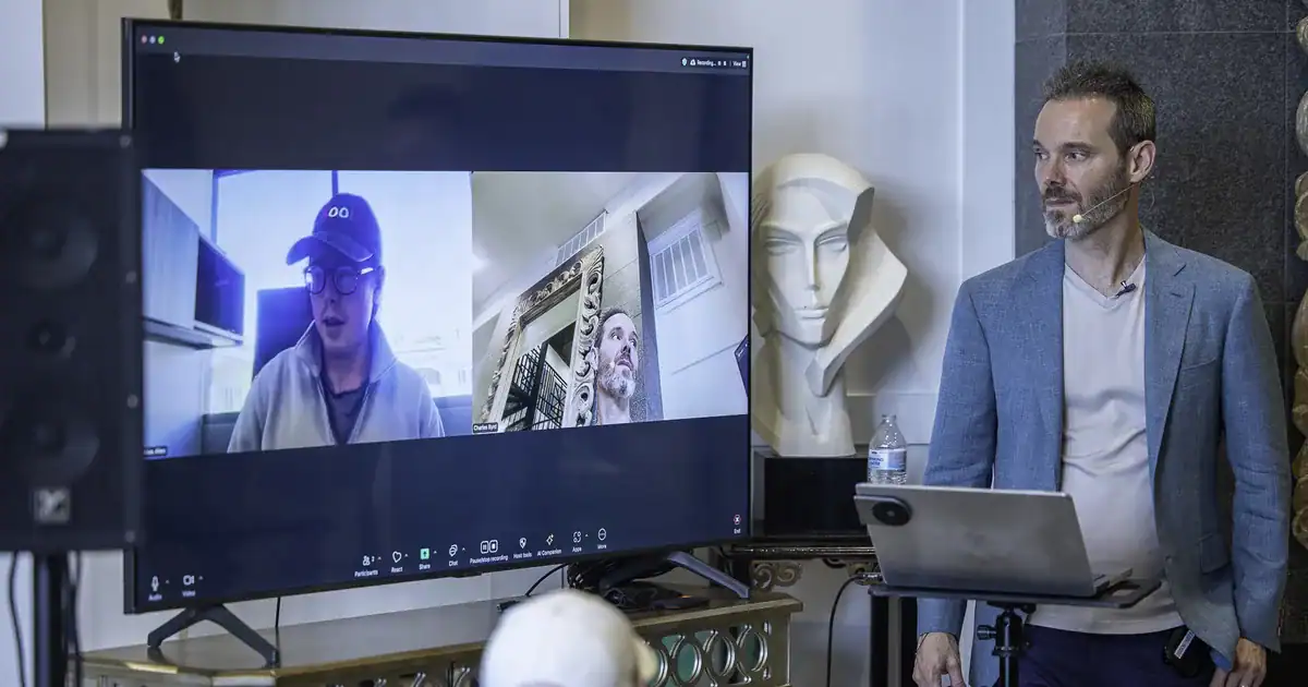 Charles Byrd hosting a live session with a partner joining on screen